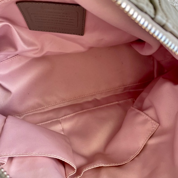 Coach Ashley Gathered Leather Satchel, Gray - Picture 4 of 7